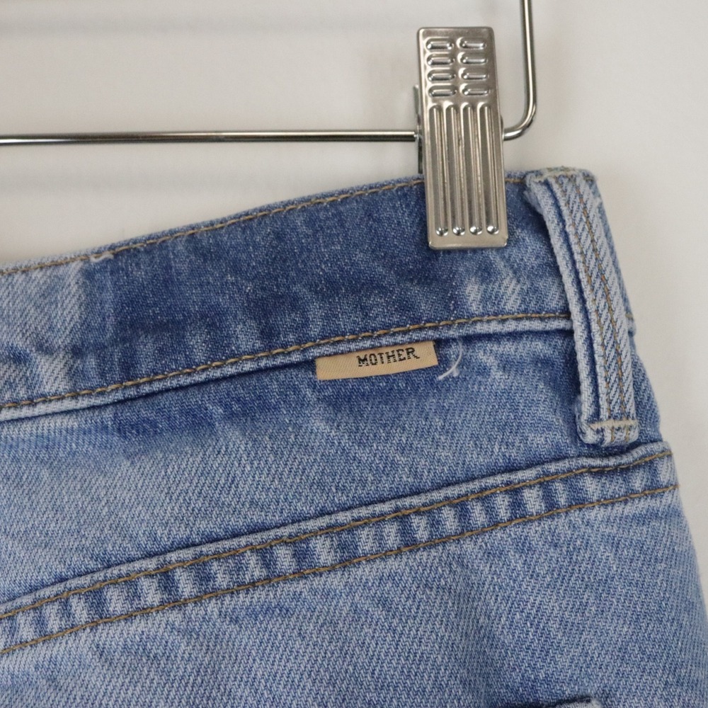 Mother Superior The Dodger Ankle Jeans 28 Romaine Calm Strawberry Embroidered - Picture 7 of 12